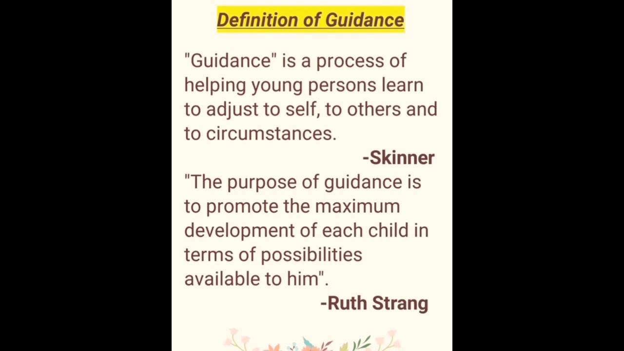 guidance définition